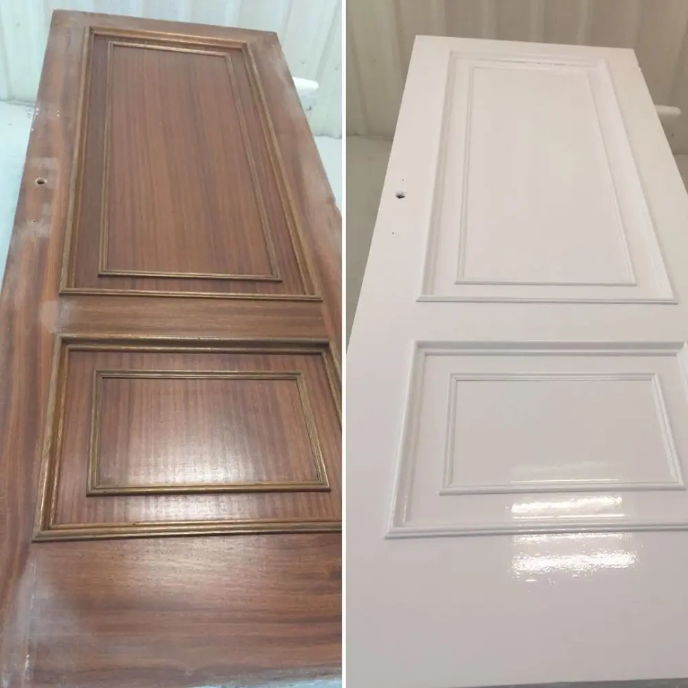 lacado de puertas de madera en torres de la alameda