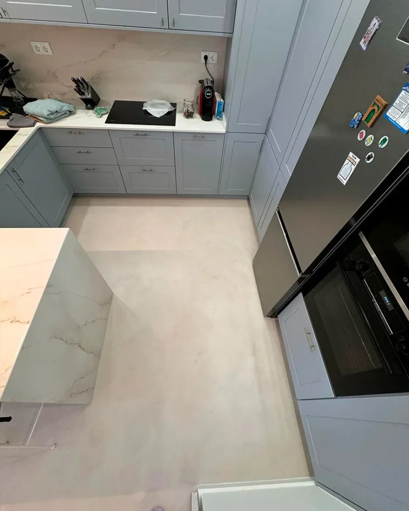 pintores de microcemento en los hueros de la cocina